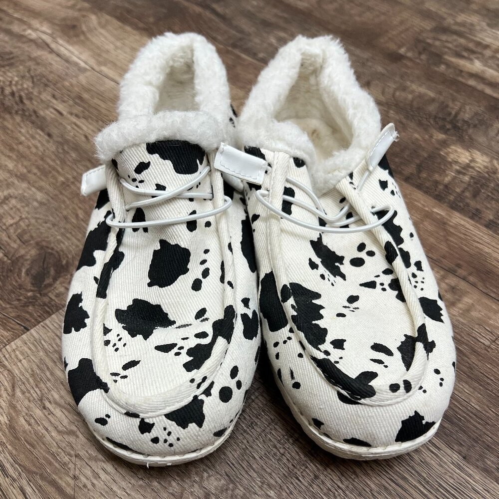 Cow Print Slip On Sneaker